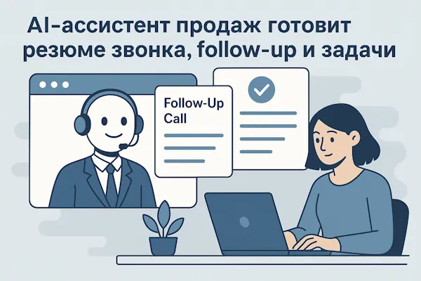 AI-ассистент продаж: резюме звонка, задачи, follow-up