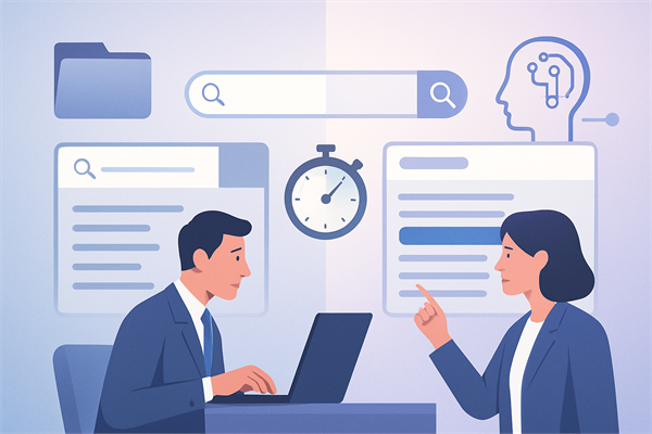 Сравнение традиционного и AI-поиска по базе знаний — скорость и релевантность