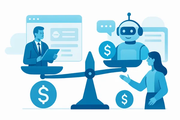 AI vs найм: сравнение стоимости сотрудника и AI-бота для бизнеса