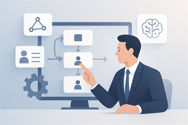 Визуальный редактор автоматизаций в CRM: блок-схема сценариев с условными ветвлениями