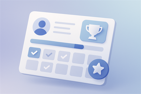 Интерфейс геймификации в CRM: рейтинг недели, активные челленджи, достижения и баланс баллов