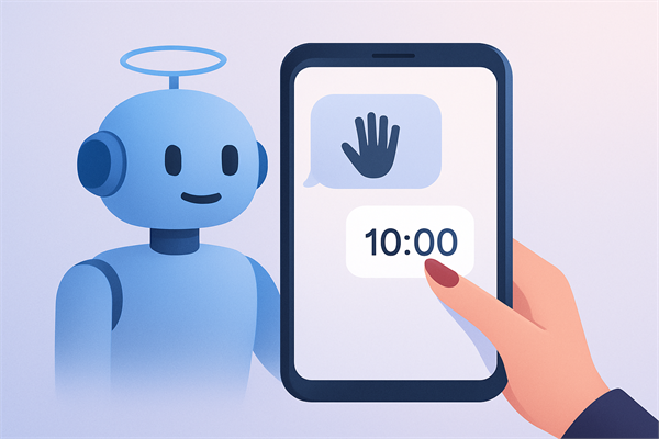Диалог бота записи на маникюр в Telegram