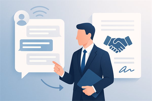 История переписки привязана к сделке: все сообщения в карточке клиента