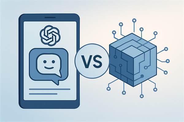 Сравнение ChatGPT и специализированной AI-системы для бизнеса