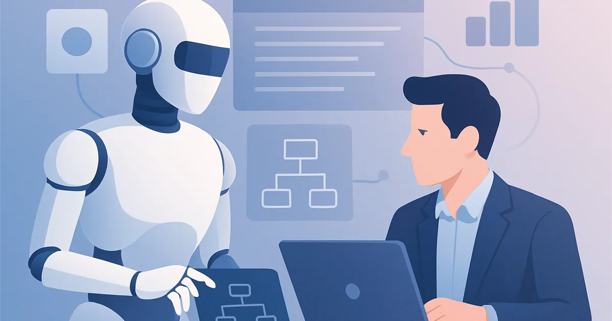 RPA робот автоматизирует рутинные задачи в офисе