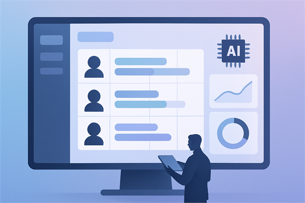 Dashboard загрузки мастеров с цветовой индикацией