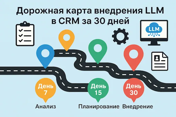 Дорожная карта внедрения LLM в CRM за 30 дней