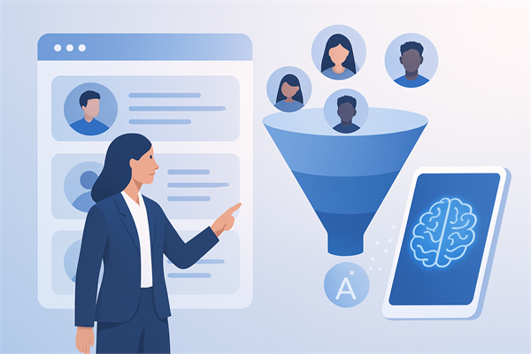 Воронка рекрутинга с AI-скринингом резюме — автоматический отбор кандидатов