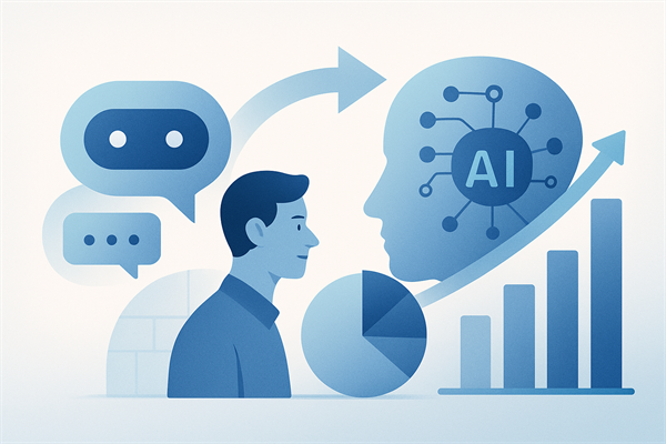 Инфографика: Как ИИ-чат анализирует поведение клиентов: от данных к решениям