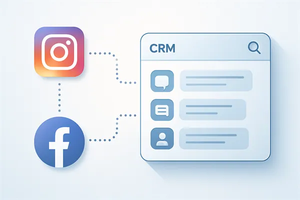 Схема интеграции Instagram и Meta с CRM – единый inbox для сообщений, комментариев и лидов