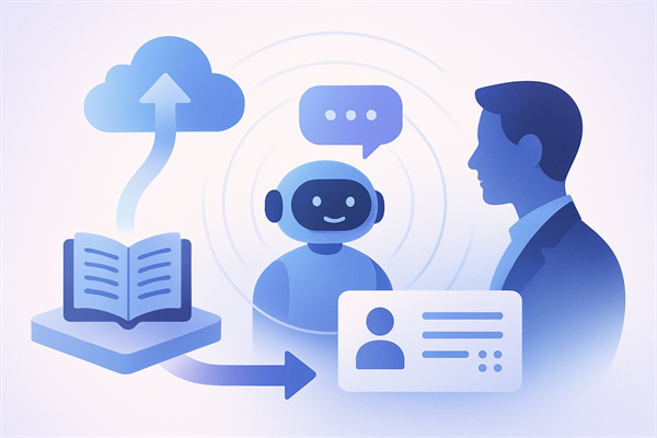 Инфографика: Как ИИ-чат учится понимать клиентов: от загрузки базы знаний до персонализации
