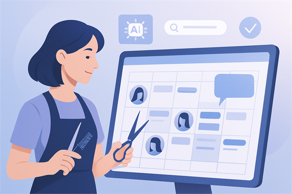 Календарь мастеров салона красоты с цветовой индикацией занятости