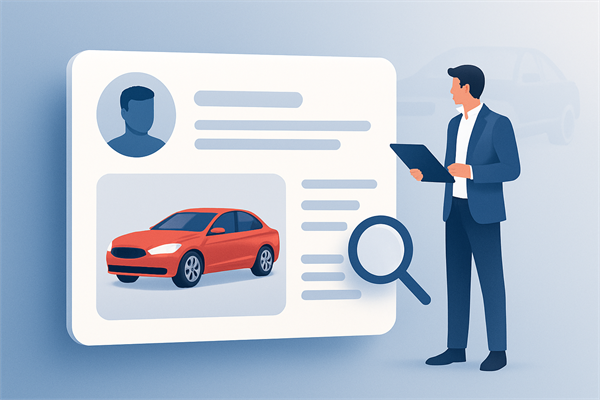 Карточка клиента автосервиса с VIN и историей обслуживания автомобиля