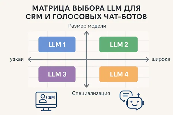Матрица выбора LLM для CRM и голосовых/чат-ботов