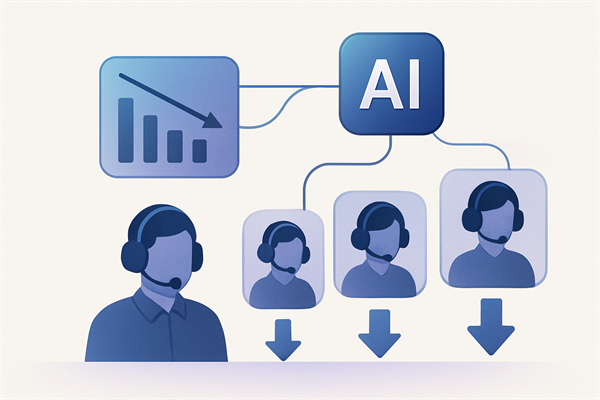 Снижение AHT на разных этапах обработки обращения с помощью AI