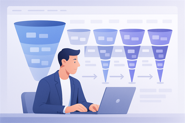 Канбан-доска с несколькими воронками: SaaS-продажи, внедрение 1С, заказная разработка