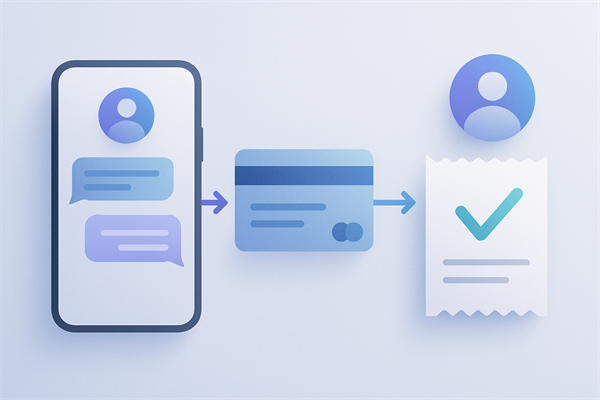 Схема платёжного flow в мессенджере: от чата до чека
