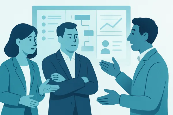 Менеджеры обсуждают работу в CRM — преодоление сопротивления внедрению