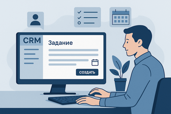 Продавец создаёт задачу в CRM