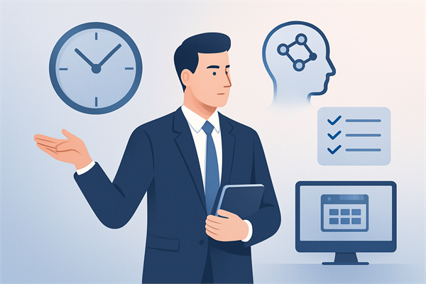 Круговая диаграмма распределения рабочего времени менеджера — продажи vs рутина