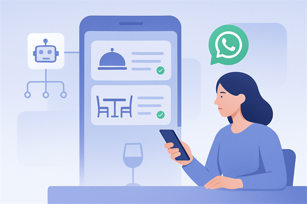 Автоматизация приёма заказов и бронирования столов в ресторане через WhatsApp