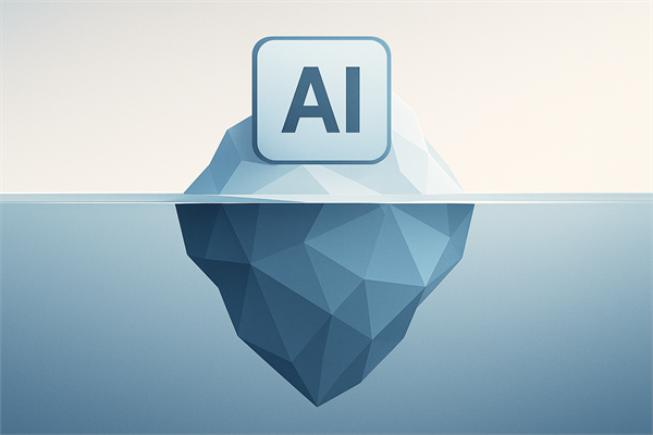 Диаграмма структуры стоимости владения AI-системой – айсберг TCO