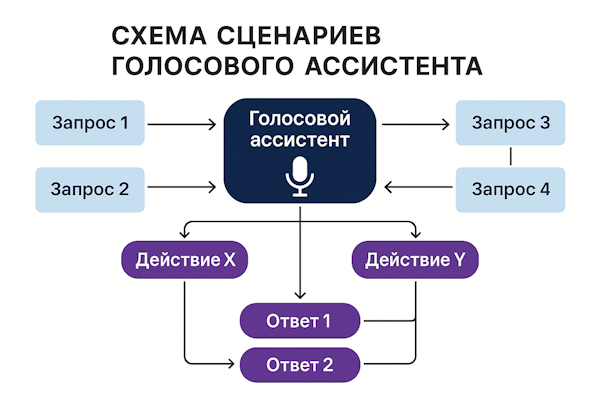 Схема сценариев голосового ассистента