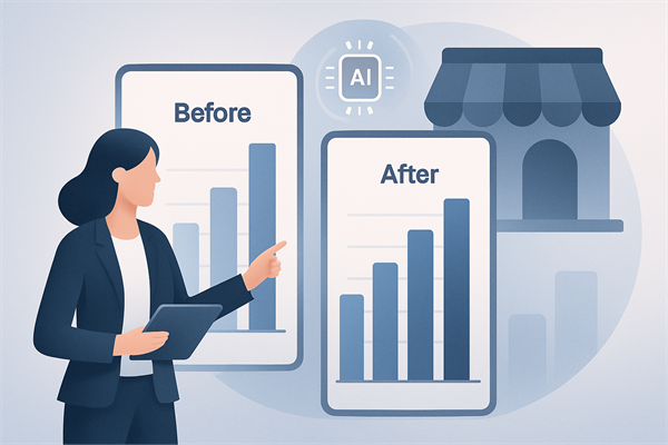 Сравнение статистики салона до и после автоматизации