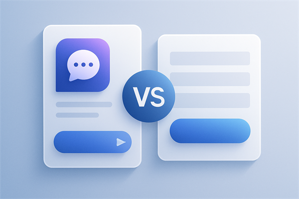 Виджет мессенджера на сайте против формы обратной связи - сравнение конверсии